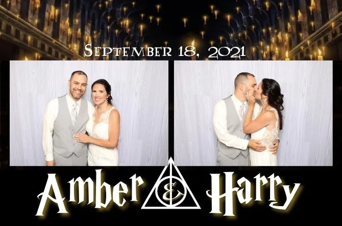 Horizontal 2 photo booth print layout sample