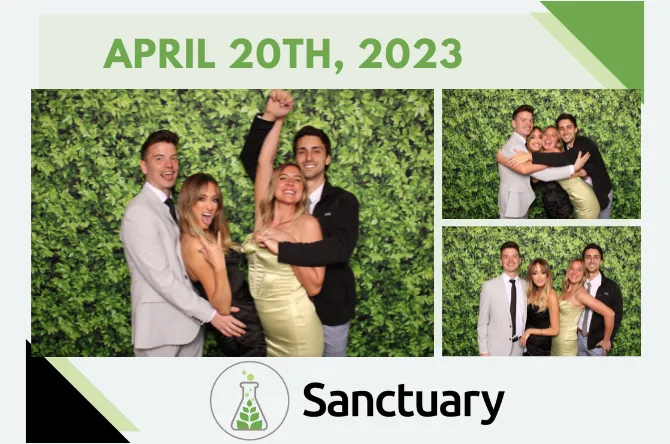 Horizontal 3 photo booth print layout sample