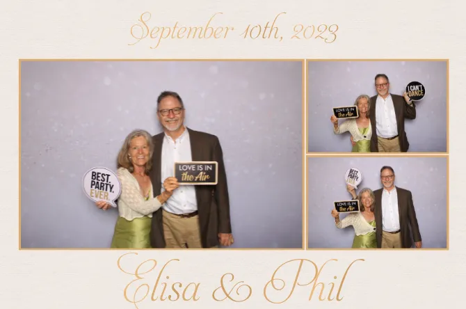 Horizontal 3 photo booth print layout sample