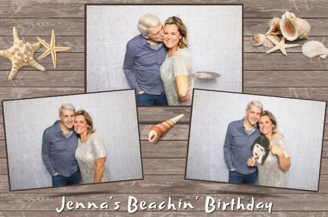 Horizontal 3 Slant photo booth print layout sample