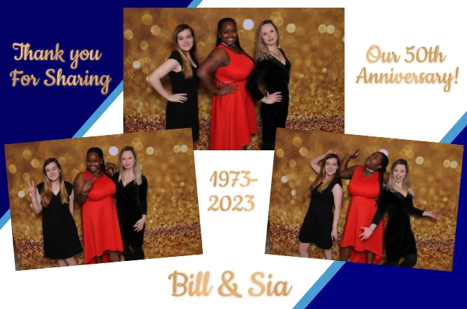 Horizontal 3 Slant photo booth print layout sample