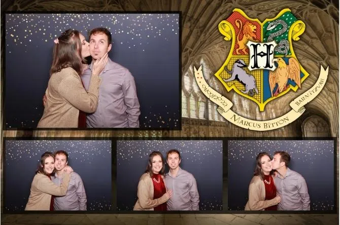 Horizontal 4 photo booth print layout sample