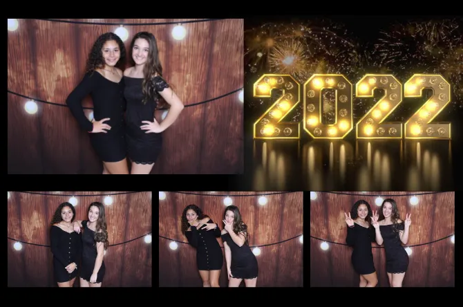 Horizontal 4 photo booth print layout sample