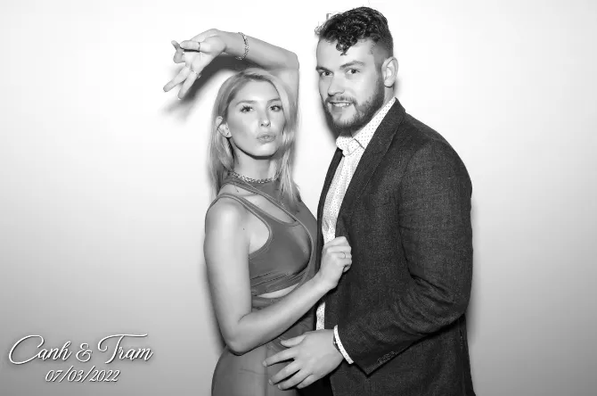 Single Pic photo booth print layout sample