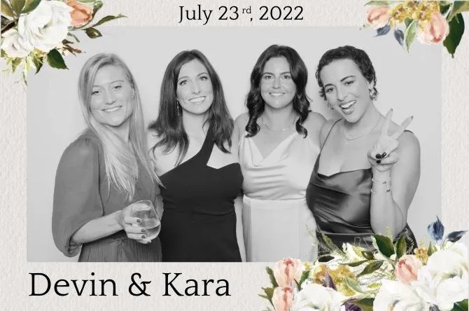 Single — Framed photo booth print layout sample