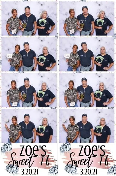 Strip 4 photo booth print layout sample