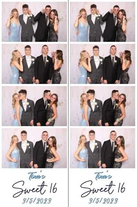 Strip 4 photo booth print layout sample