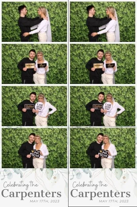 Strip 4 photo booth print layout sample