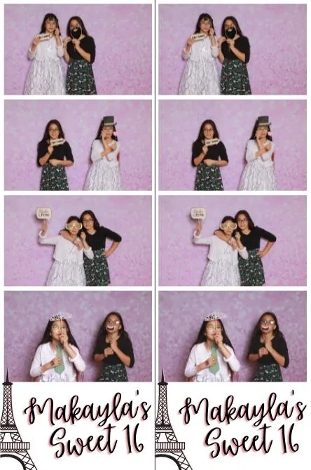 Strip 4 photo booth print layout sample