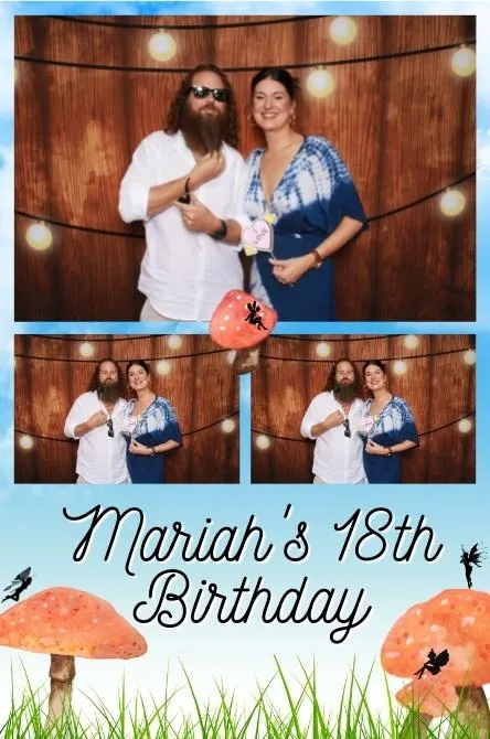 Vertical 3 photo booth print layout sample