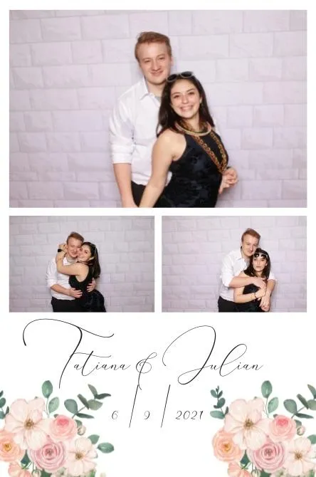 Vertical 3 photo booth print layout sample