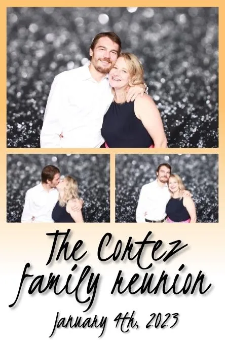 Vertical 3 photo booth print layout sample
