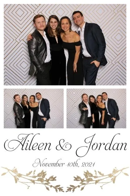 Vertical 3 photo booth print layout sample