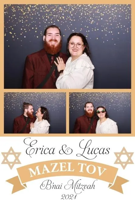 Vertical 3 photo booth print layout sample