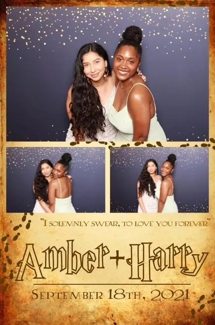 Vertical 3 photo booth print layout sample