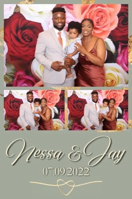 Vertical 3 photo booth print layout sample