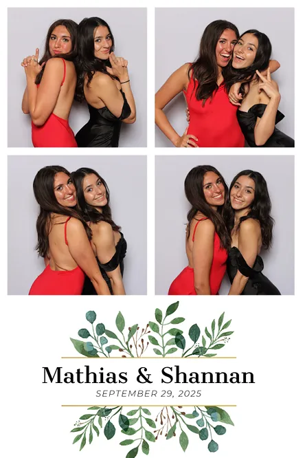 Vertical Grid 4 photo booth print layout sample