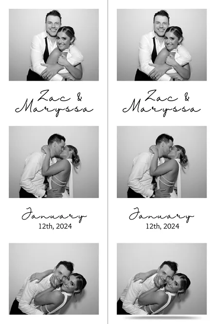 Strip 3 Center photo booth print layout sample