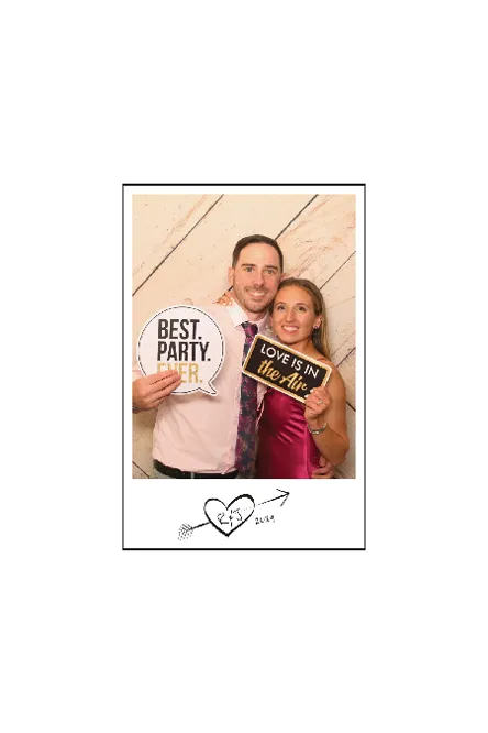 Polaroid photo booth print layout sample