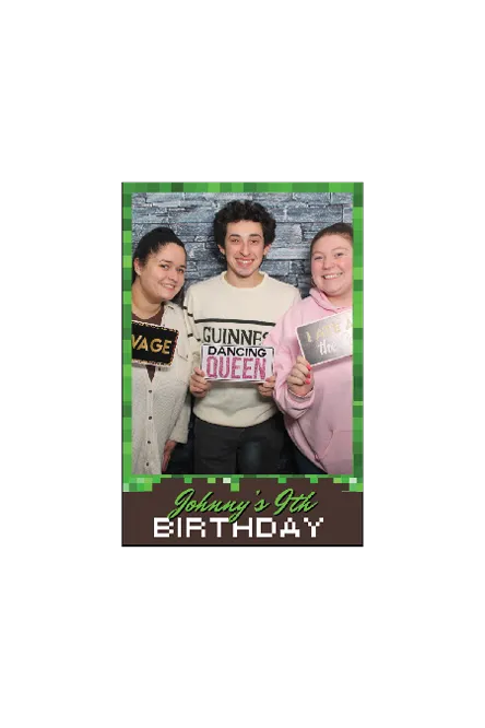 Polaroid photo booth print layout sample