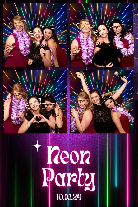 Vertical Grid 4 photo booth print layout sample