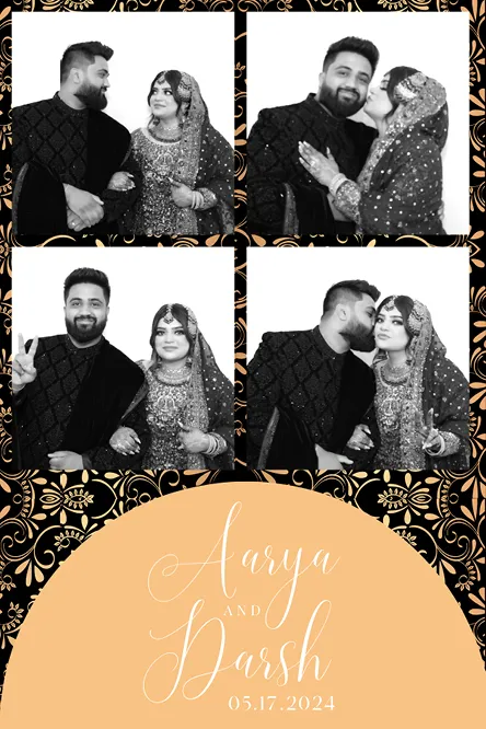 Vertical Grid 4 photo booth print layout sample