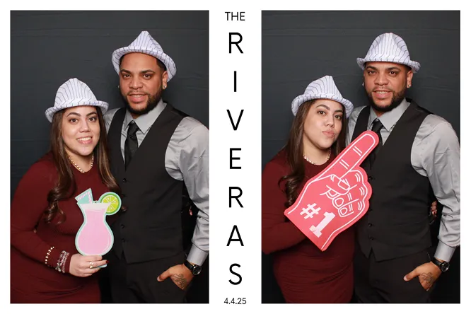 Horizontal 2 Tall photo booth print layout sample