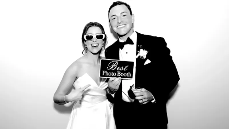 GLAM filter applied to photo booth portrait for a polished editorial finish