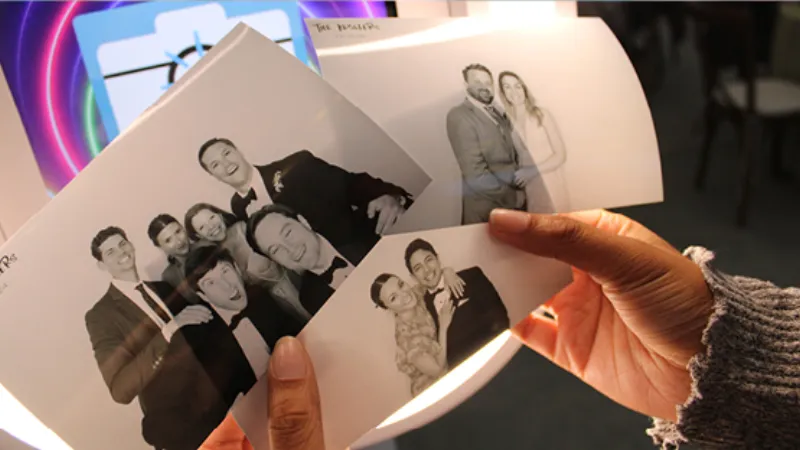 Full set of printed photo booth images as a keepsake package