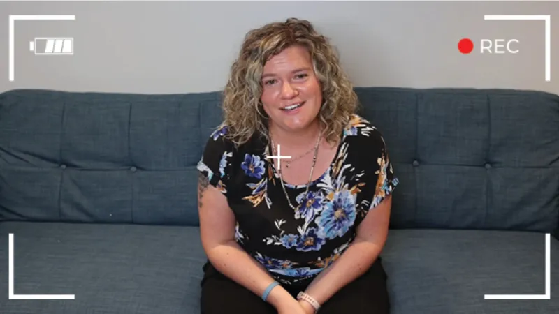 Video confessional booth set up for recording guest testimonials at events