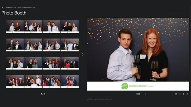 Digital gallery of all photo booth photos accessible after the event